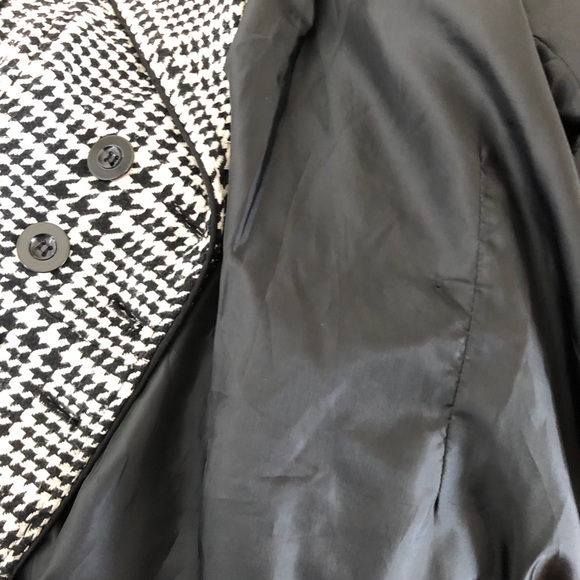Vintage houndstooth tweed retro mod 60s style twiggy coat jacket S - Picture 8 of 8